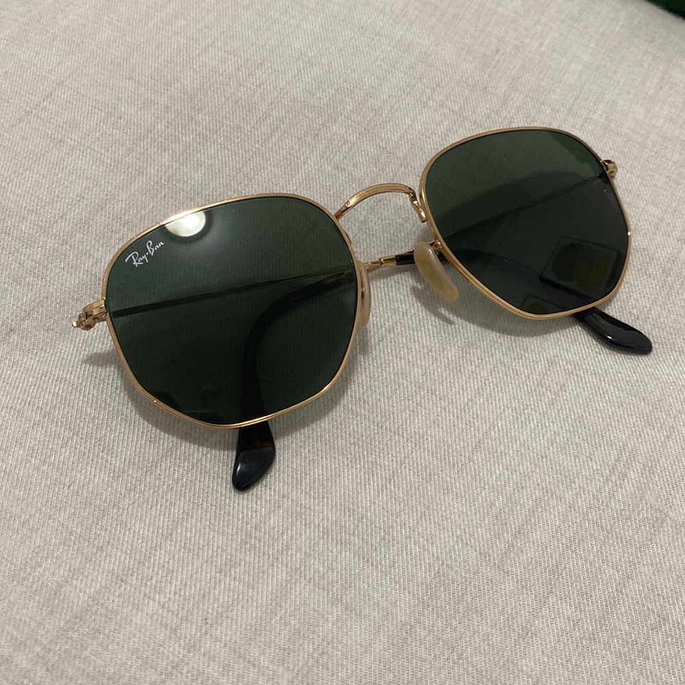 Rayban hexagonal sunglasses flat lenses